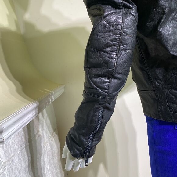 Vintage Hein Gericke AMF Harley Davidson Motorcycle Racing Black Leather Jacket - Picture 8 of 16